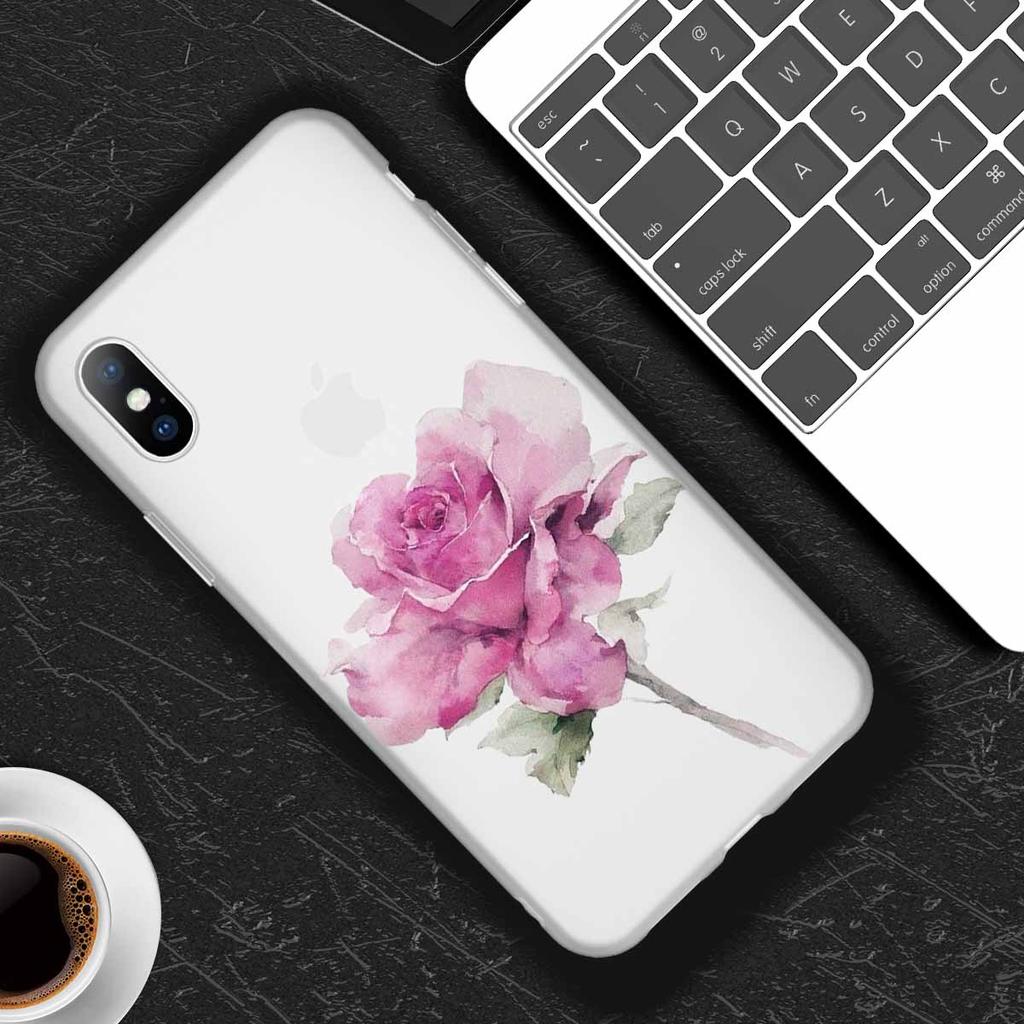 Bellissima Custodia a Fiori Per iPhone 13 12 11 Pro Max XS Max XR X 7 8 6 Plus 5 5S SE 2020 12 Mini Opaca Morbida TPU Trasparente
