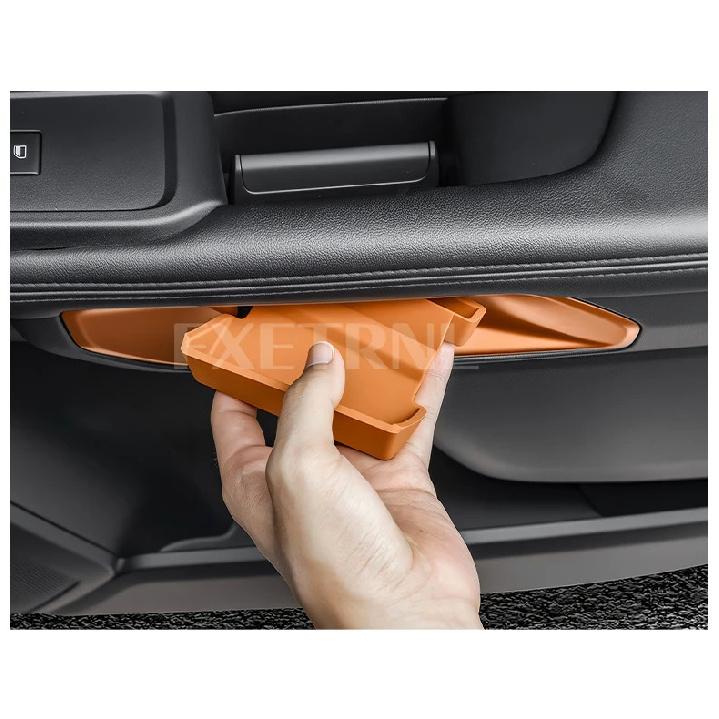 Silicone Pour Ford Ranger 2023 2024 2025 Boîte de Rangement Organisateur de Poignée de Porte de Voiture Plateau Accessoires de Modification d'Intérieur Automobile