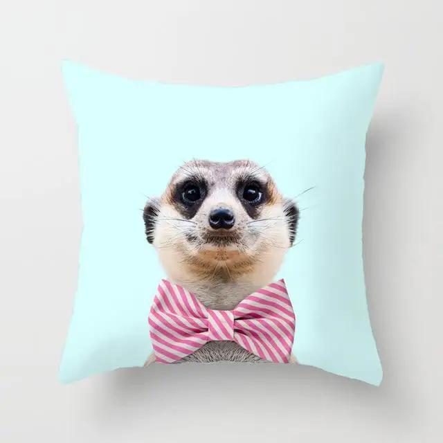 Juste de coussin de dessin animé pour la maison, taie d'oreiller décorative, animal, lama, alpaga, girafe, canapé, voiture, fête, Nairobi, Orn
