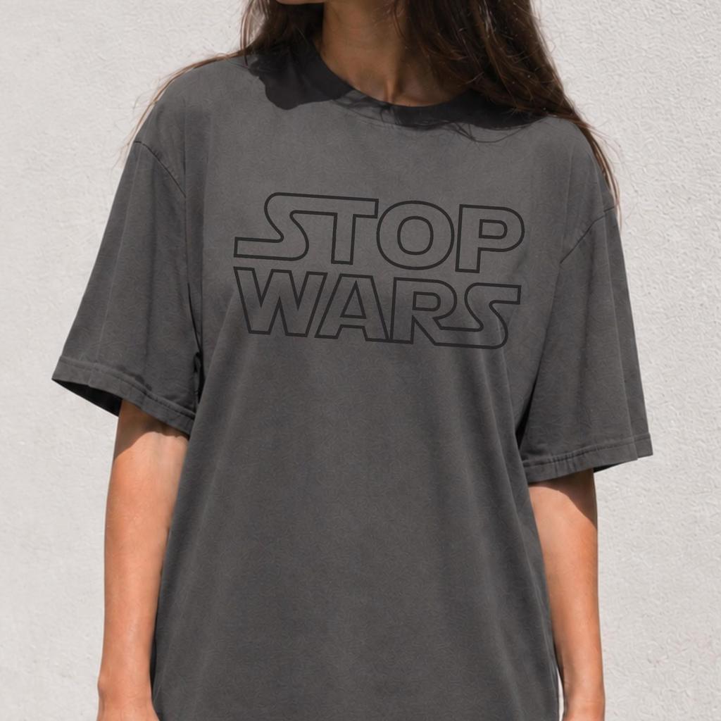Unisex STOP WARS T-Shirt, Retro Text Tee, Anti-War Statement, Vintage T-Shirt, Minimalist Activist Apparel, Social Awareness T-Shirt