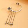 Unique Skull Tassels Earring Fashion Dangle Ear Cuff Comfortable Ear Jewelry Alloy Texture Suitable for Party Wear