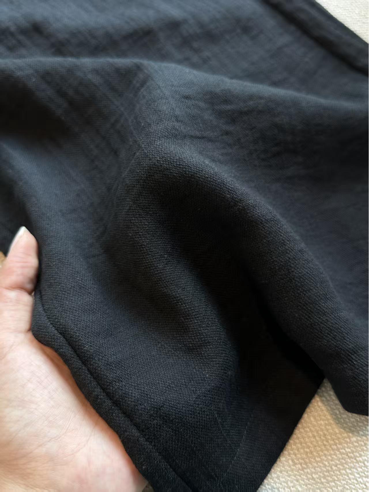 2026 Spring/Summer Women s Solid Color Loose Linen Tencel Casual Pants Medium