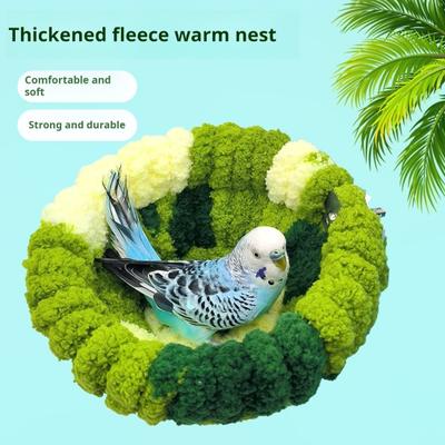 Warmes Vogelnest für Käfig, Plüsch, hängendes Vogelbett, Fleece, warmes Vogelhaus für Sittiche, Wellensittiche, Nymphensittiche, Unzertrennliche, Sittiche, Hamster, Kleintiere
