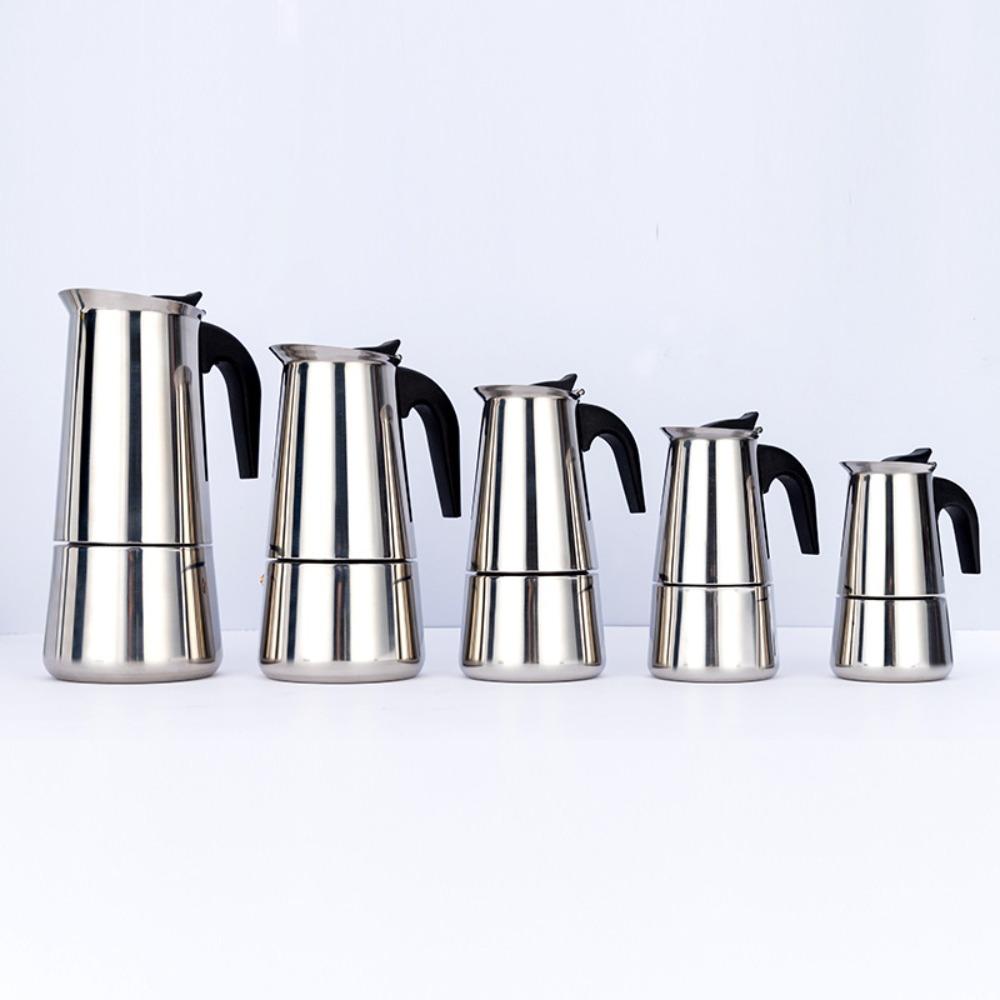 Stainless Steel Coffee Maker Portable Filter Coffee Pot Durable Mocha Pot Espresso