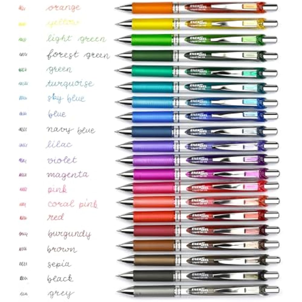 Pentel Ballpoint Pen Gel Ink Gel Knock Type 0.7 mm Silver Shaft BL77-A Black