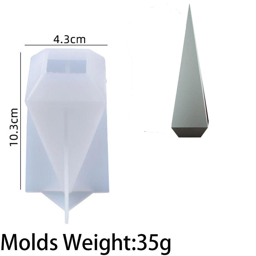 3D Hexagon Peaked Silicone Candle Mold DIY Festival Ornament Candle Soap Making Supplies Epoxy Resin Craft Molds Home Decor