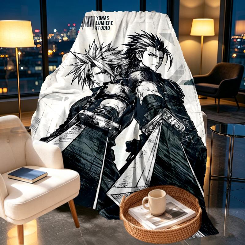 Final Fantasy Print Blanket - Soft & Comfortable, for Bedroom, Travel, Sofa, Home Decoration - Birthday Christmas Gift for Friend