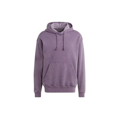 adidas All Season Garment-Wash Hoodie Men Hoodies Dark-Gray Violet IJ6930