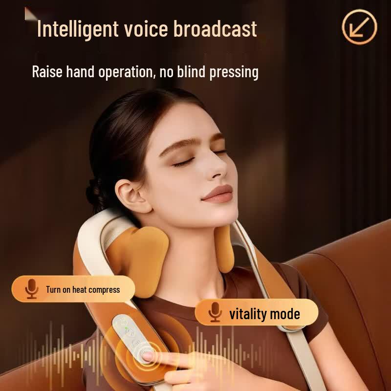 Aux Neck and Shoulder Massager with Heat CN Plug (adapter Included)