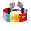 Ethnic Style Woven Bracelet with Embroidered Tassels - D Family DIY Promotion Wristband