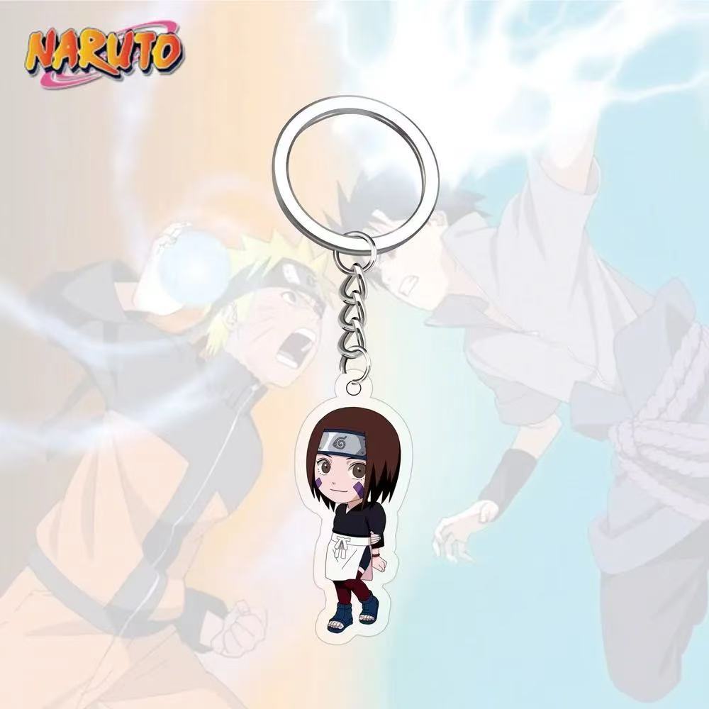 Llavero acrílico de Anime Naruto, accesorio, llavero de dibujos animados de Uzumaki Naruto