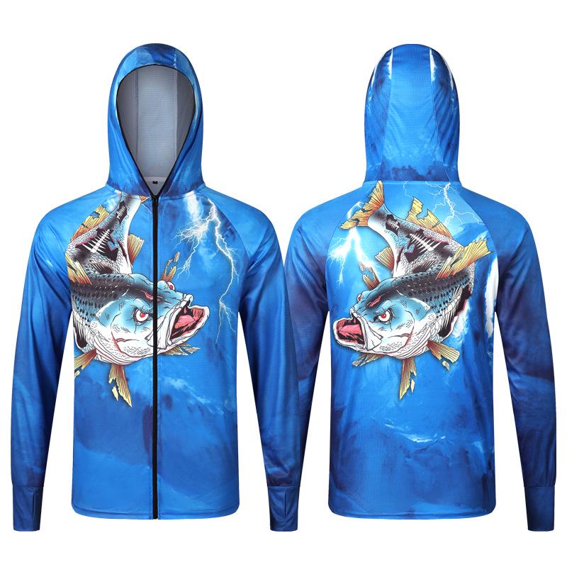 Men's Lightweight Summer Fishing Hoodie - Breathable, Sun Protection, Anti-Mosquito Long Sleeve Outdoor Apparel