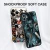 Capa preta de tpu para iphone 5 5s se 2020 6 6s 7 8 plus x 10 XR XS 11 12 13 mini pro MAX capa traseira Horror Movie