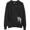 Adidas Logo Knit Crew Sweatshirt Black Men Streetwear JL8752