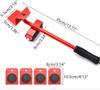 1Set Heavy Furniture Lift Furniture Mobile Transport Roller Set Heavy Furniture Lift Caster Tool Mobile Furniture Assistant