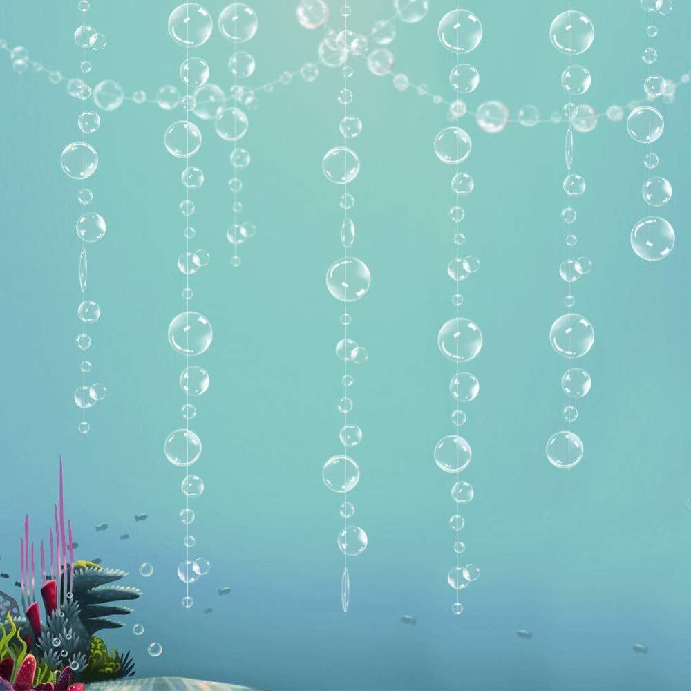 Transparent PVC Ocean Themed Party Decor 2m Party Favor Banners Bubble Hanging Banner Kids Party