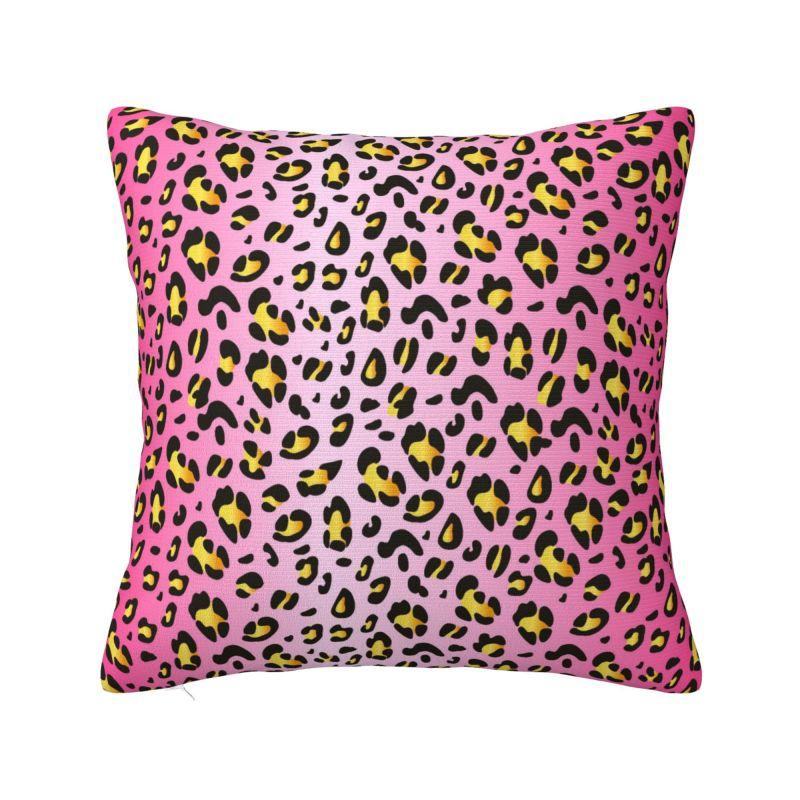 Colofrul Rainbow Leopard Throw Pillow Case Home Decorative Modern Cushions Cover For Sofa Chair Square Polyester Pillowcase