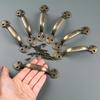 2pcs Bronze-Coloured Handles with 8 Screws Antique-Style Zinc Alloy Drawer Handles For Kitchen Wardrobe Doors Furniture Handles