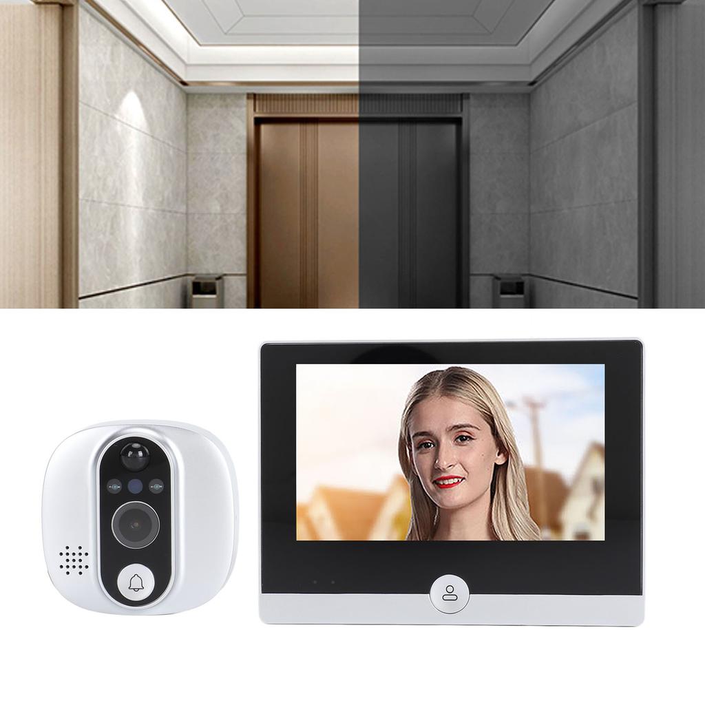 4.3inch Peephole Camera 1080P WIFI Front Door 150 Degree Wide Angle Motion Detection Peephole Viewer