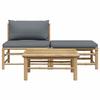 Maison Exclusive - Salon de jardin 3 pcs avec coussins gris foncé Bambou