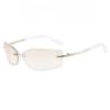 Frameless Square Spring and Summer Bright Fashion Women's Sunglasses Are Suitable for Daily Vacation Beach Accessories