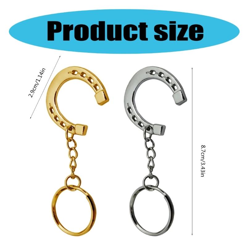 Unique Horse Bit Keychain Polished Horseshoe Charm Pendant Portable Gifts for Horse Enthusiasts Stylish Outfits