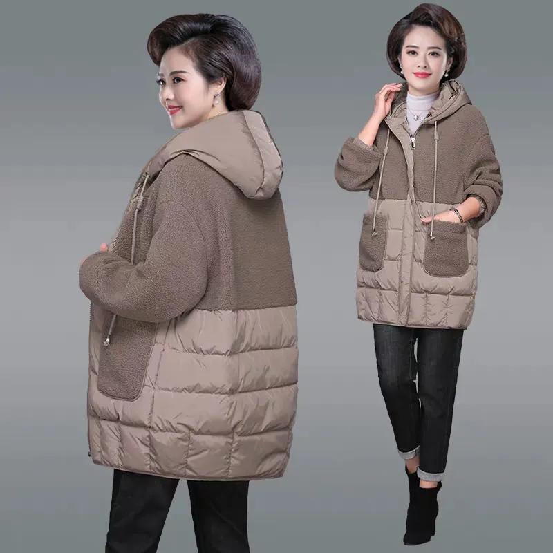 Women's Down Cotton-Padded Jacket Winter Coat Add Velvet Thicken Fashion Top-Grade Lady Keep Warm Cotton-Padded Clothes