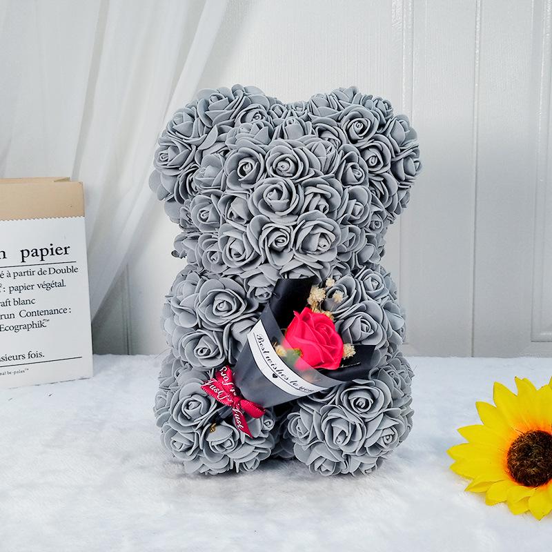 

Valentine s Day Gift: Preserved Rose Bear Foam Flower in Gift Box