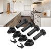 4pcs Black Cabinet Feet Durable Furniture Support Legs Sturdy Cabinet Leveling Feet  Closet