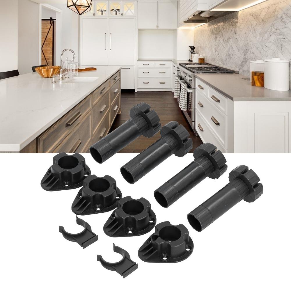 4pcs Black Cabinet Feet Durable Furniture Support Legs Sturdy Cabinet Leveling Feet Closet
