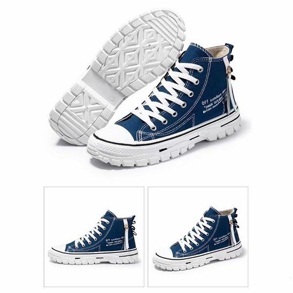 Tendência de sapatos de lona de cano alto masculino casual legal moda estilo de rua tênis hip hop para adolescentes
