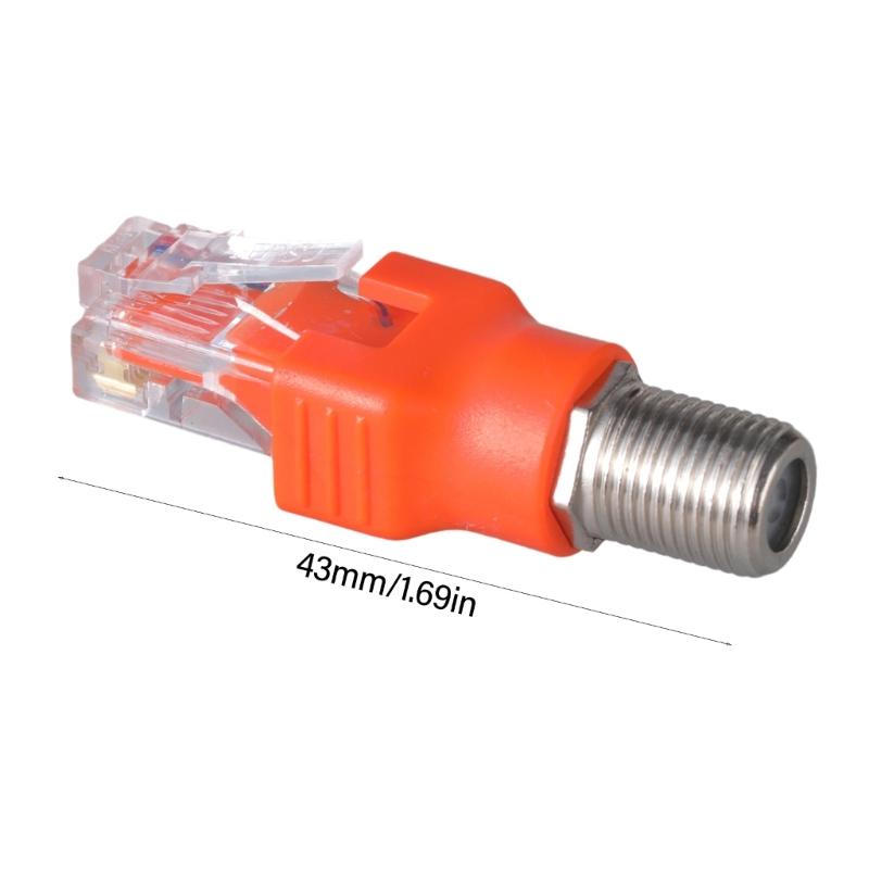 RF to RJ45 Converters RJ45 to RF Connectors Coax Straight Connectors F Female to RJ45 Male Coaxial Barrels Coupler Adapter