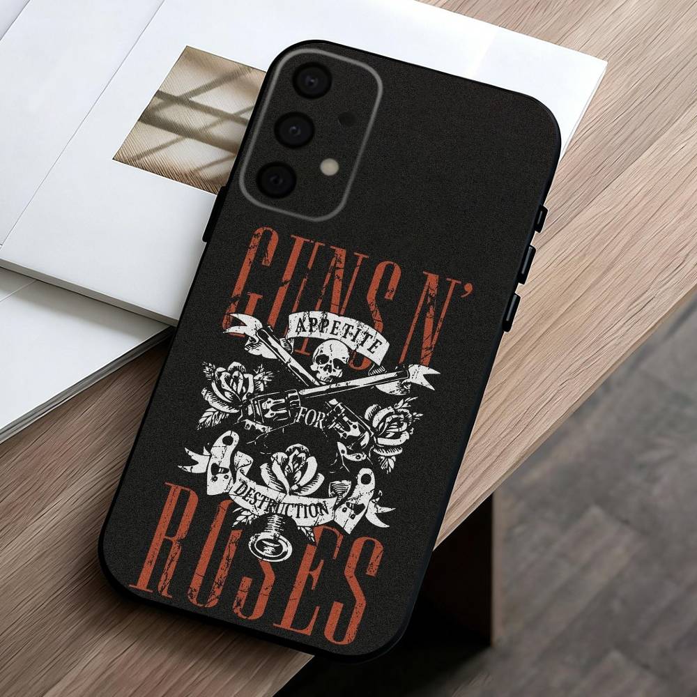 Band G-Guns-S N R-Roses  phone Case For Samsung Galaxy A73,A72,A71,A70,A53,A52,A51,Others Soft Black Shell