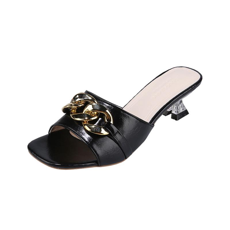 2025 Women's Fashion Fairy-Style Thin-Heeled Toe-Revealing Mid-Heel Sandals