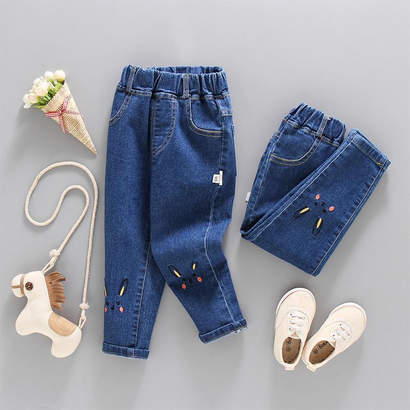 Spring & Autumn Versatile Girls' Long Jeans - Trendy Children's Outerwear