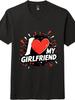 Romantic Graffiti Heart Girlfriend Love T-Shirt Unisex Vintage Casual Tee
