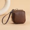 Pochette pour clés de voiture en cuir souple, porte-clés élégant, petite bourse unisexe