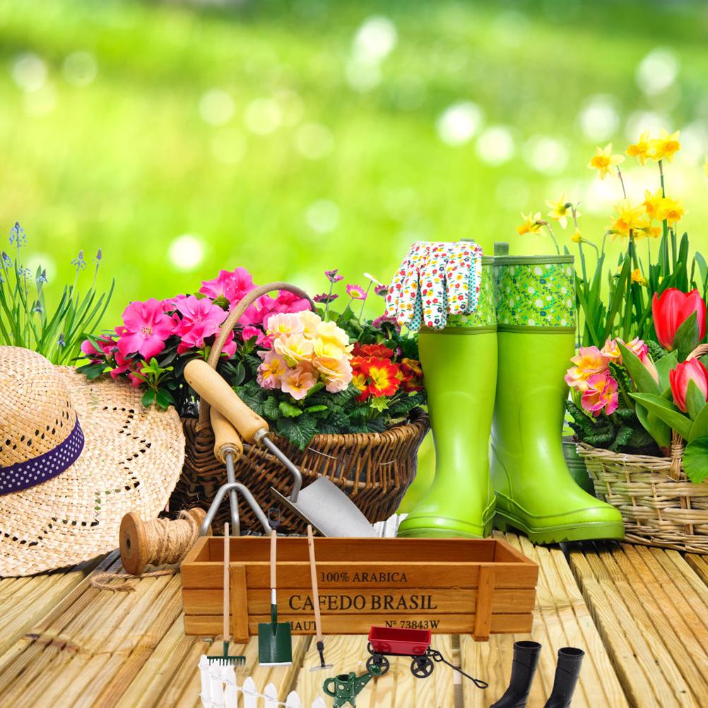 9-teiliges Miniatur-Puppenhaus-Set 1:12 Mini-Gartenwerkzeuge für Puppenhausgarten-Miniaturdekoration