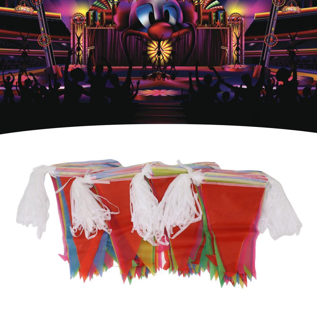 2 Bag Party Shape Anti Fade Decorative Pennants Flag for Party Decoration 200m