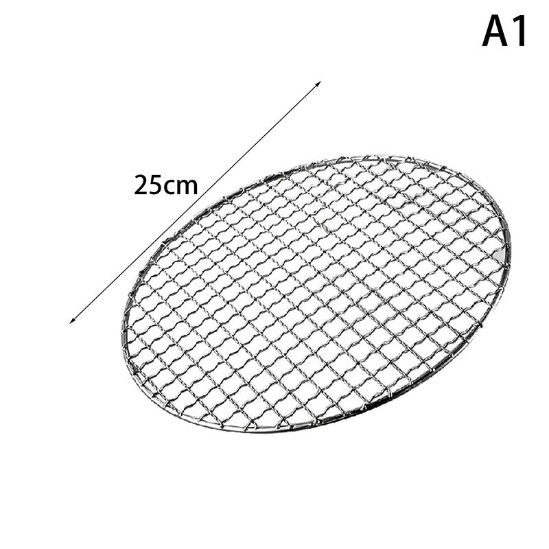 Runder Edelstahl-Grillrost Hitzebeständiger Grillrost Outdoor Camping Grill Teekochzubehör