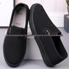 Neue 3153 Schwarze Canvas Slip-On Schuhe mit Rindersehnensohle - Bequeme, Atmungsaktive Freizeit-Schuhe