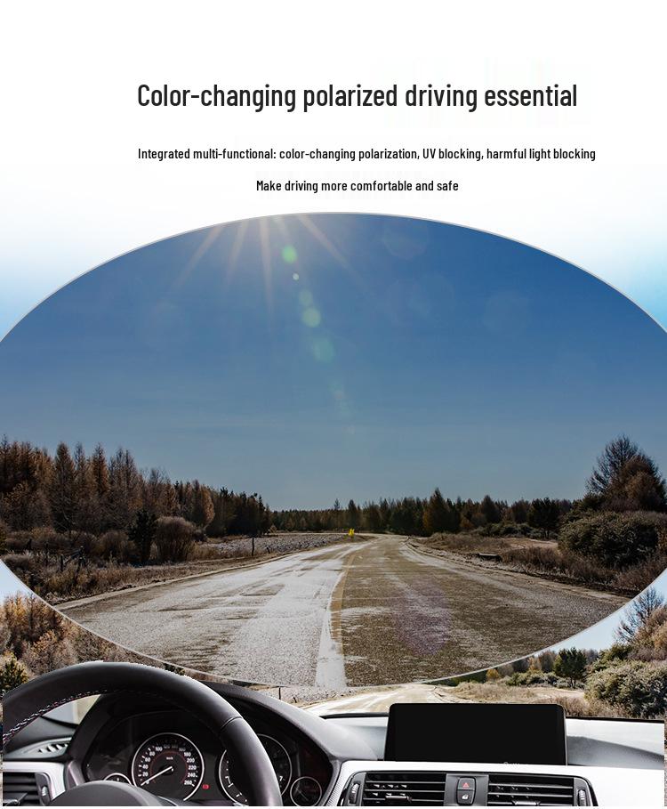 Smart Polarized Sunglasses: Light-Sensitive Color-Changing, 0.1s High-Speed for Cycling, Fishing, Driving.