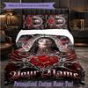 Personalized 3Pcs Bedding SetLady Gaga Custom Text Duvet Cover Pillowcase Set Bedroom Gift