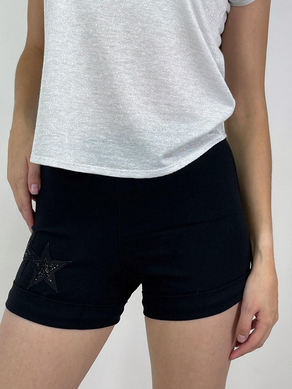 

Шорти з відворотом, з наклейкою Inedit 0092 M чорний