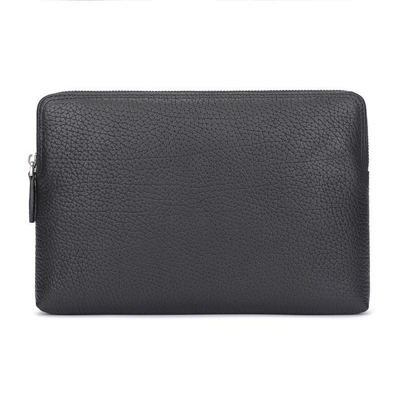 Men's Genuine Leather Clutch: First Layer Cowhide Business, Fashion Envelope Wrist Bag Handbag