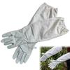 Beekeeping Sheepskin Canvas Gloves - White Leather Set