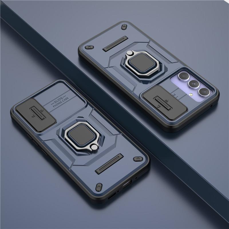 Für Samsung Galaxy A54 5G Hülle Für Samsung A14 A24 A34 A54 Hülle Linsenschieber Fenster Armor Stoßfest Halter Magnetischer Bumper