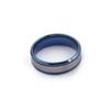 Korean Style White & Blue Titanium Steel Couple Rings