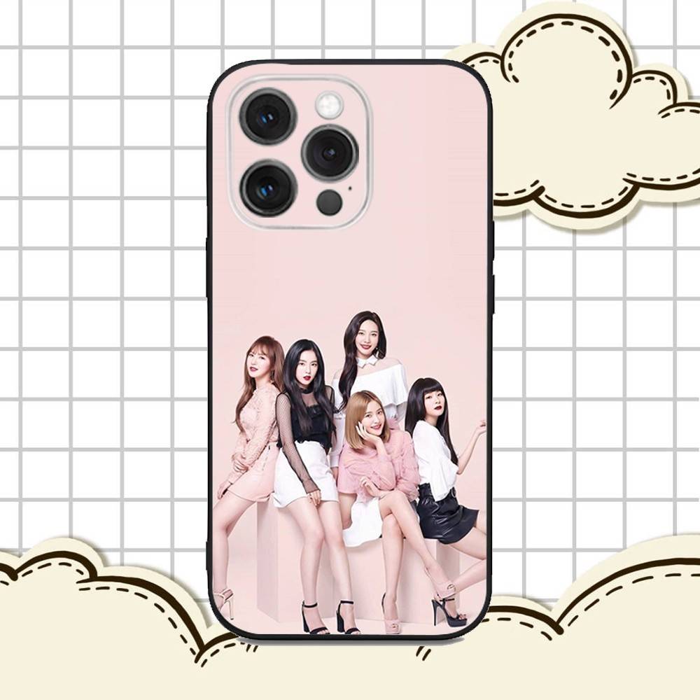 Kpop R-Red V-Velvet Phone Case For iPhone 16e,16,15,14,13,12,11,Pro,X,XS,Max,XR,Plus,Mini Soft Black Cover iPhone15pro