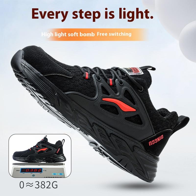 Breathable Work Safety Shoes Men Lightweight Protective Work Sneakers Anti-smash Anti-puncture Indestructible Men Safety Boots
